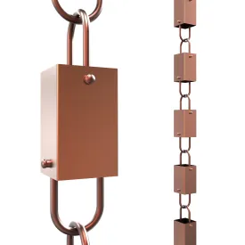 Square Link Rain Chain (Copper)