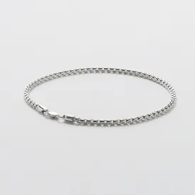 Sterling Silver Box Chain Bracelet - Polished 2.6mm