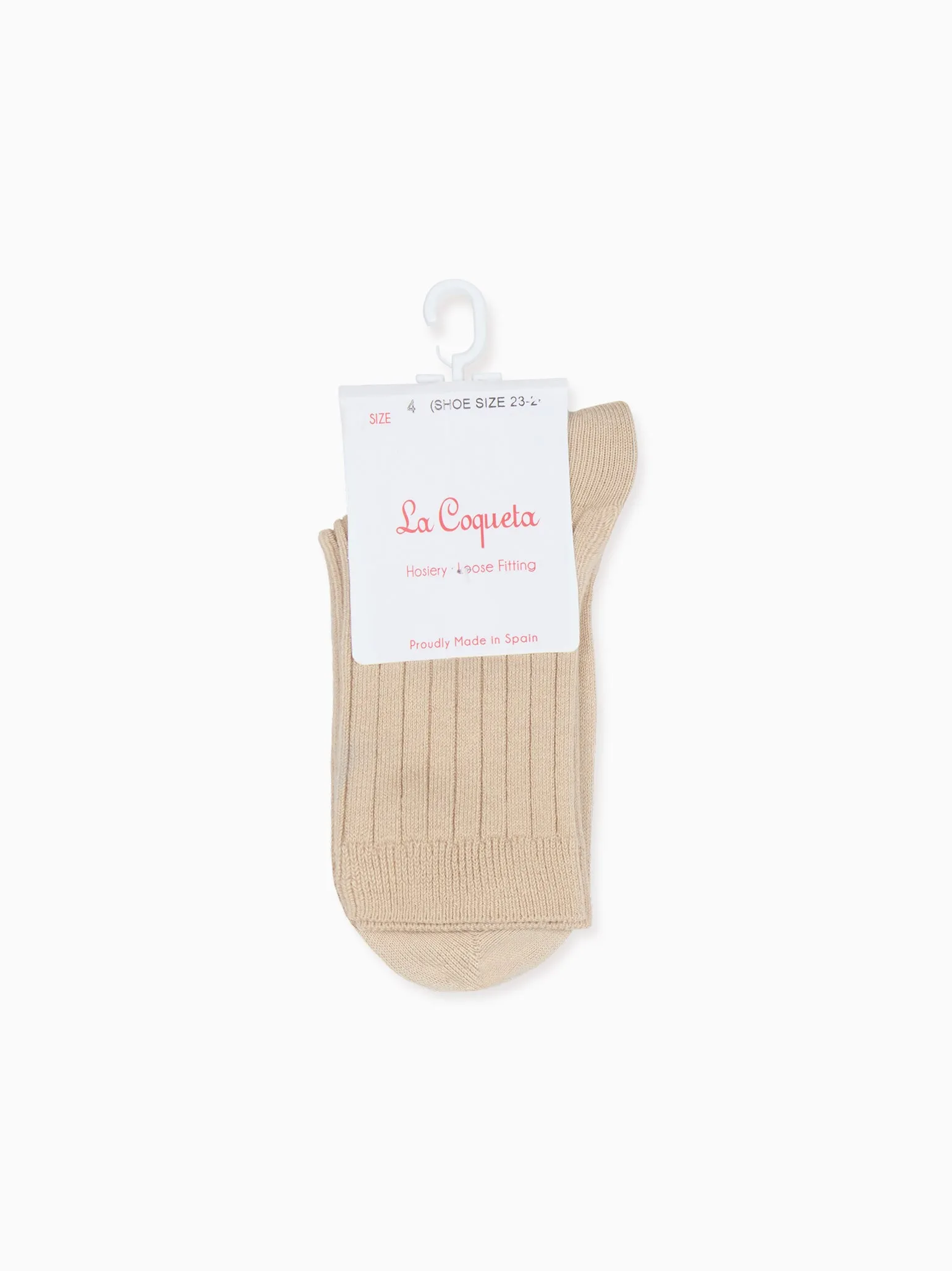 Stone Ribbed Short Kids Socks