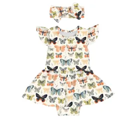 Sweet Summer Wings of a Butterfly - Twirl Skirt Bodysuit