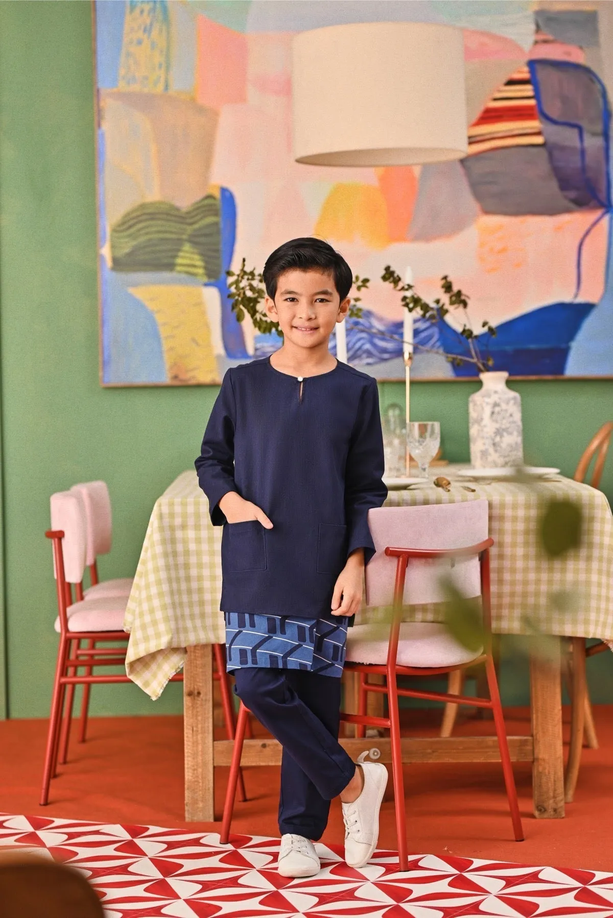 The Capai Kurta - Navy Blue