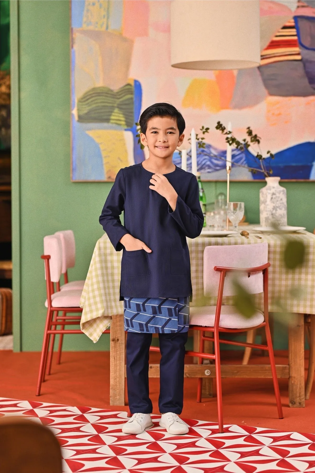 The Capai Kurta - Navy Blue