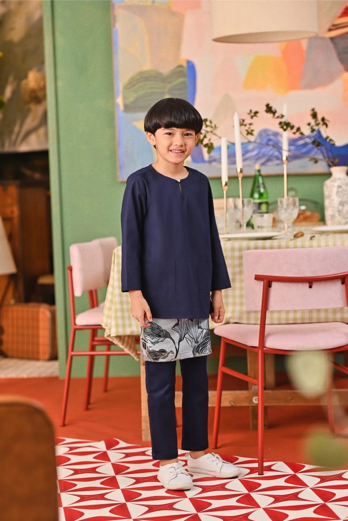 The Capai Kurta - Navy Blue