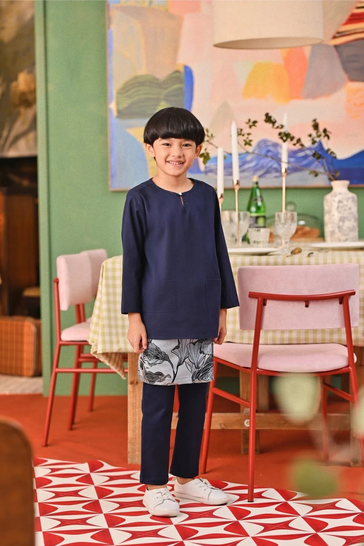 The Capai Kurta - Navy Blue