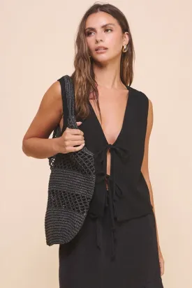 The Delilah Linen Tie Vest