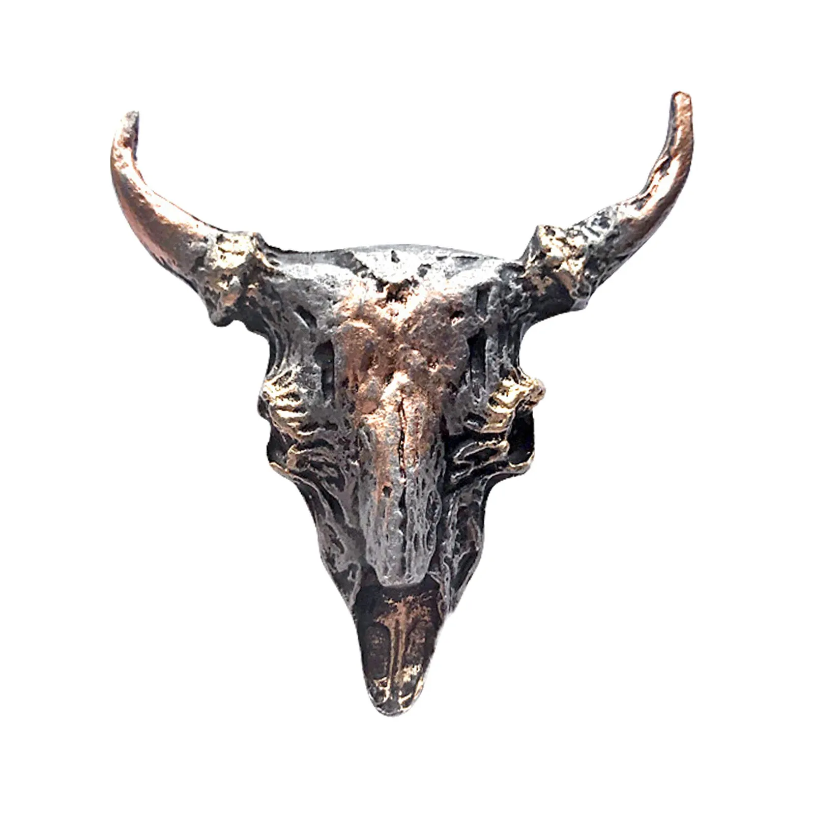 Tri-Color Steer Skull Western Bolo Tie