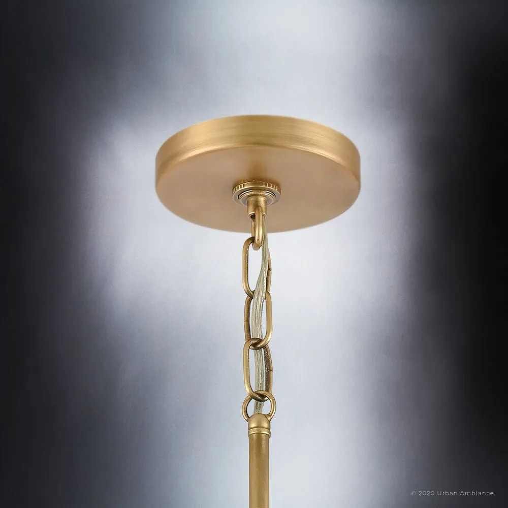 UEX2520 Cosmopolitan Pendant 8''H x 10''W, Native Brass & Gray Finish, Georgetown Collection