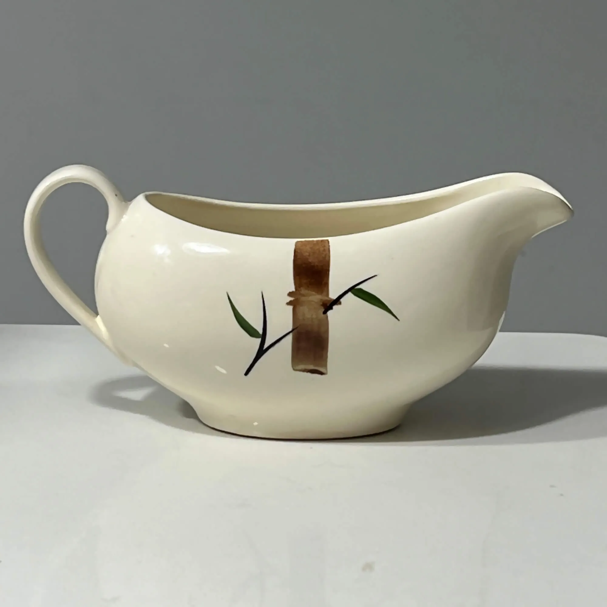 Vintage American Heritage Bamboo China Gravy Boat by Stetson