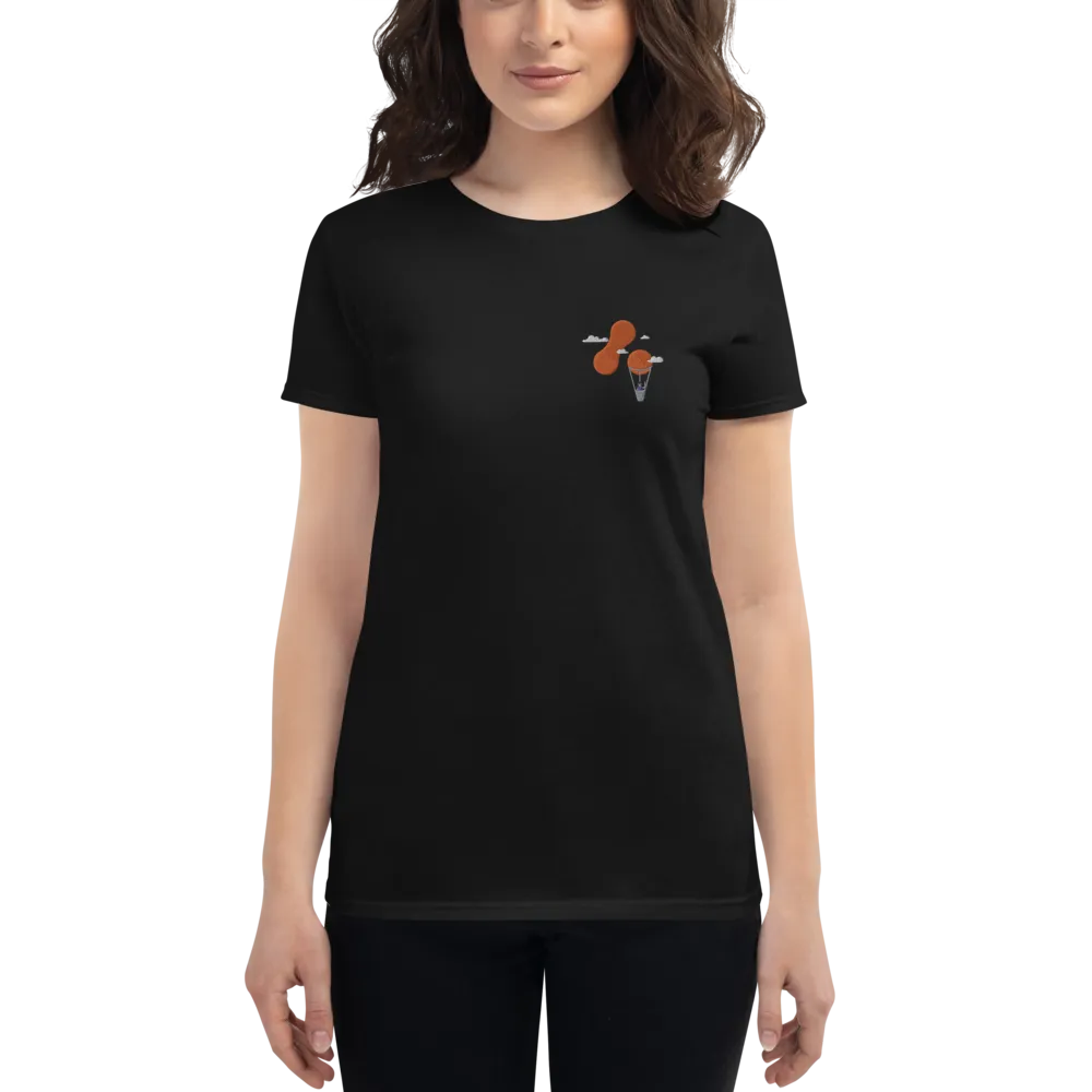 Women's Embroidered Adaptavist Balloon Design T-Shirt MC