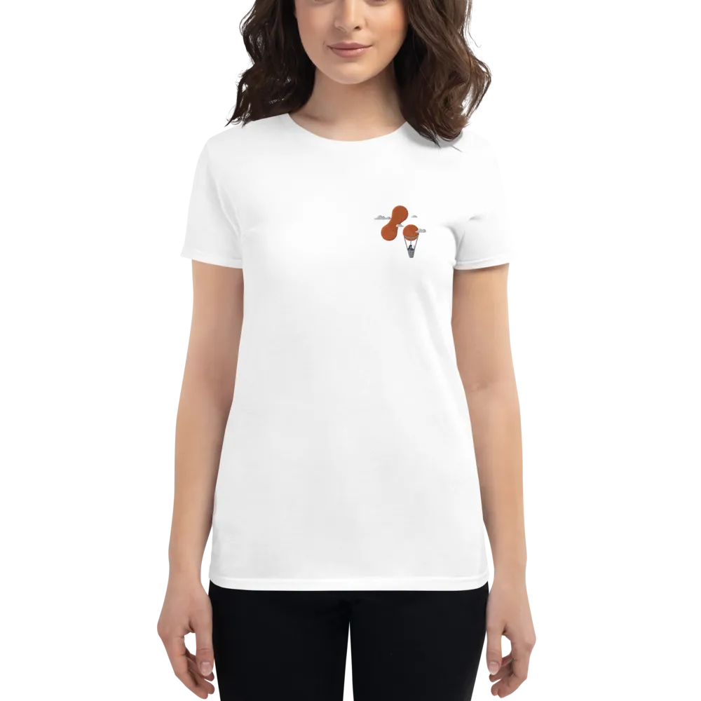 Women's Embroidered Adaptavist Balloon Design T-Shirt MC