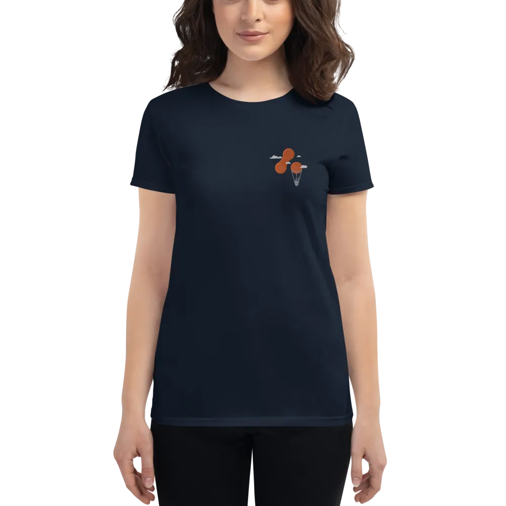 Women's Embroidered Adaptavist Balloon Design T-Shirt MC